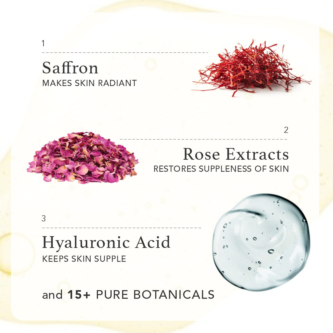 Radiance Brightening Face Wash Cleanser with Rose and Saffron Extracts