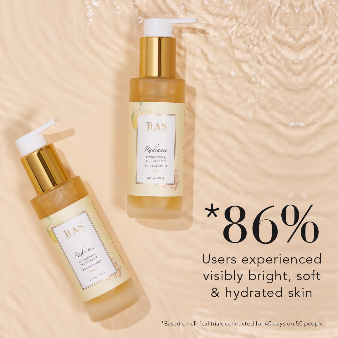 Radiance Brightening Face Wash Cleanser with Rose and Saffron Extracts