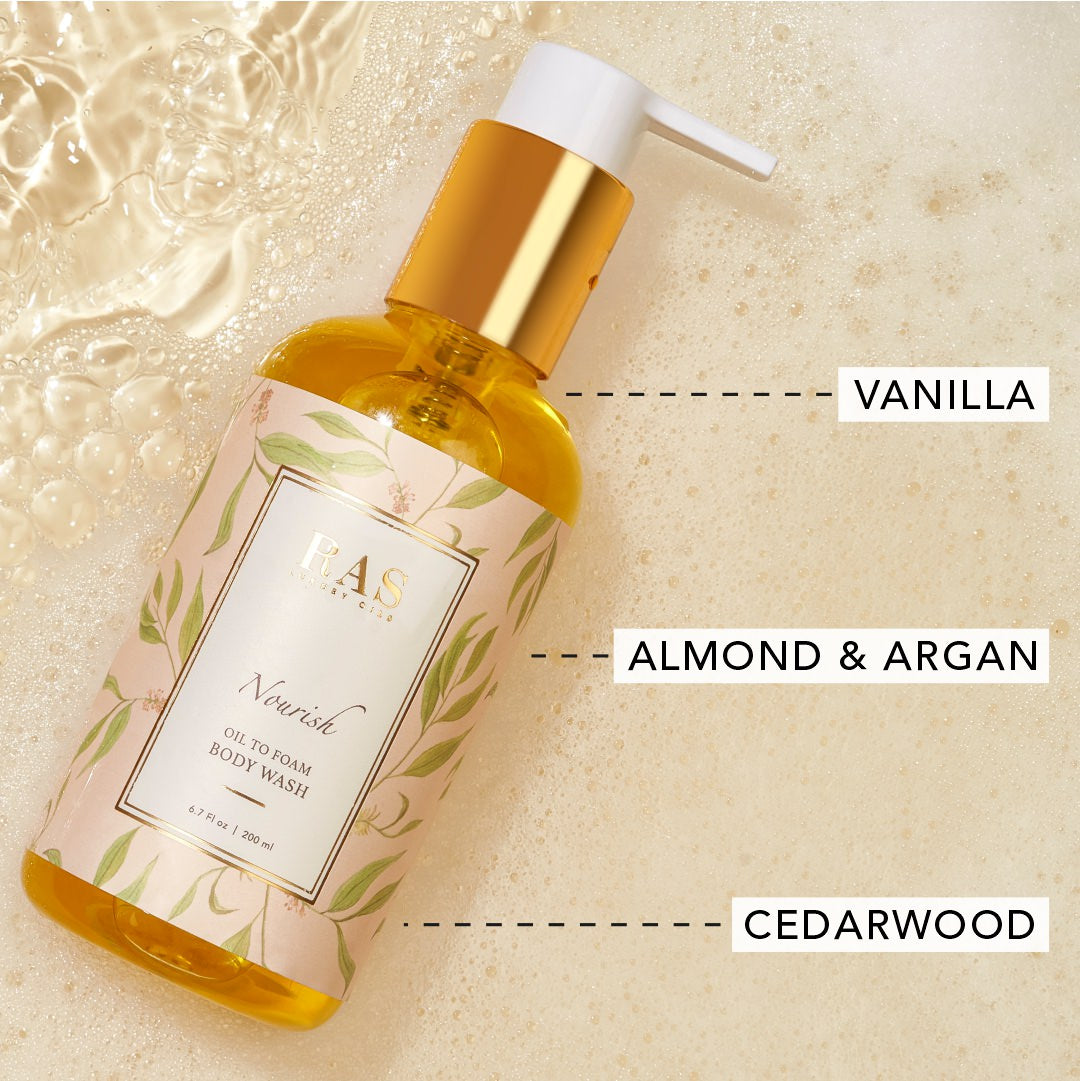 Nourish Oil To Foam Body Wash With Argan Oil