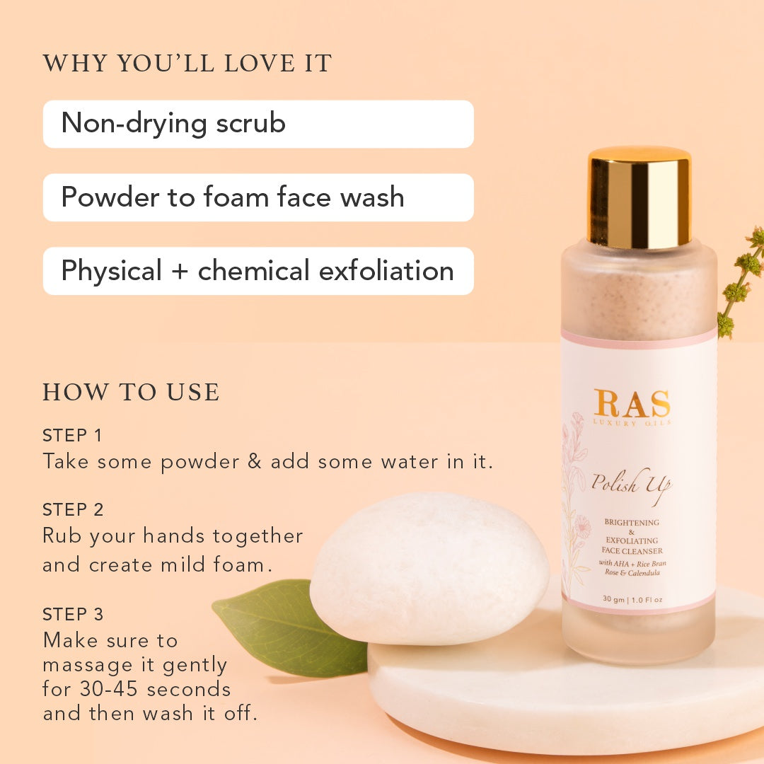 Polish Up Brightening & Exfoliating Face Wash Scrub