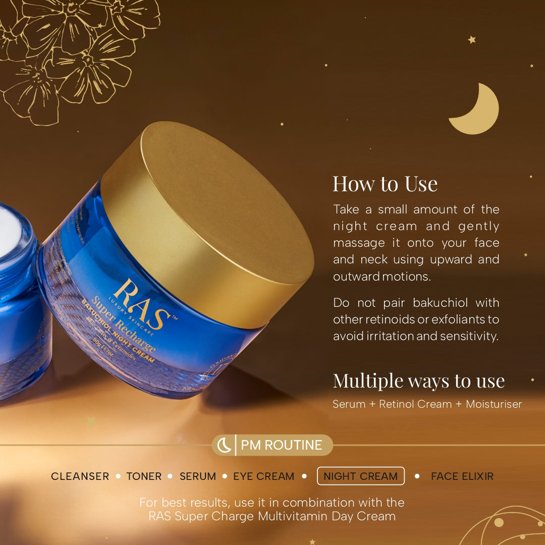 Super Recharge Bakuchiol Night Cream with Ceramides & Peptides