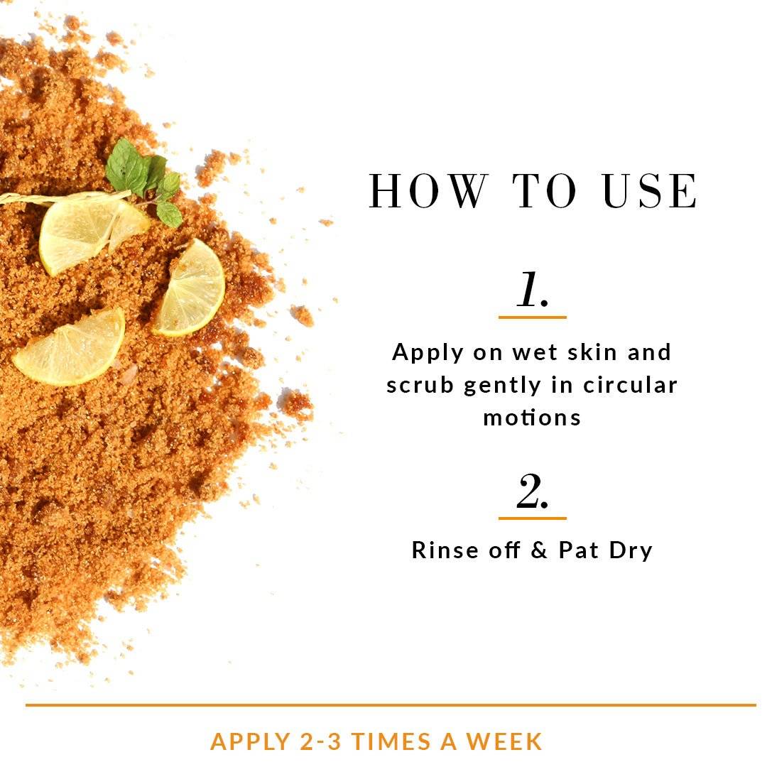 Refreshing Lemon & Mint Brown cane Sugar Polish Body Scrub-RAS Luxury Oils India-body scrub
