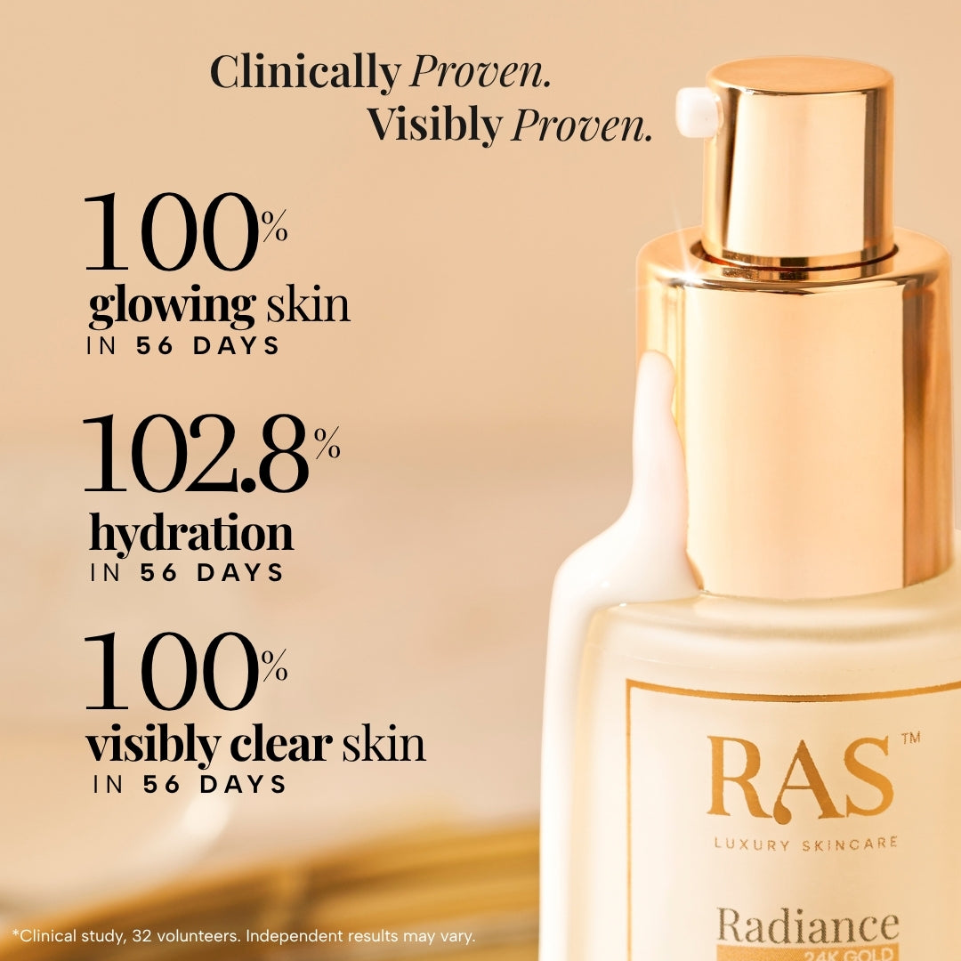24K Gold Radiance Serum for Hydration, Brightening & Glass Glow Primer