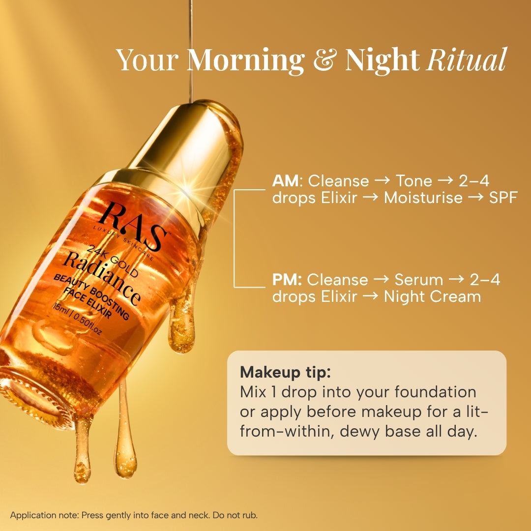 24k Gold Radiance Beauty Boosting Face Elixir | Repair & Brighten