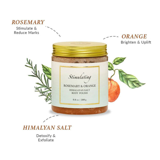Stimulating Rosemary & Orange Himalayan Salt Polish Body Scrub-RAS Luxury Oils India-body scrub